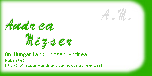 andrea mizser business card